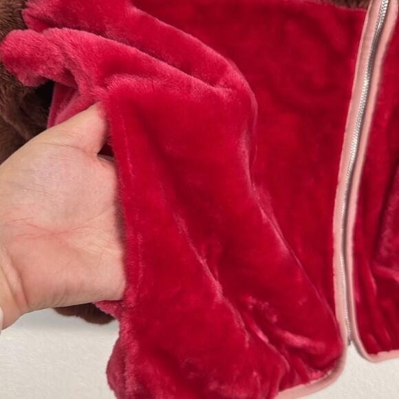 NWT- UGG-Marlene Sherpa Jacket II- pink and brown- Size medium - Picture 9 of 12